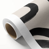 Mid Century Modern Art | Minimalist Abstract Black Line Wall Decor