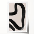 Mid Century Modern Art | Minimalist Abstract Black Line Wall Decor