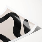 Mid Century Modern Art | Minimalist Abstract Black Line Wall Decor