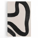 Mid Century Modern Art | Minimalist Abstract Black Line Wall Decor