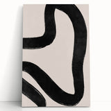 Mid Century Modern Art | Minimalist Abstract Black Line Wall Decor