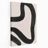 Mid Century Modern Art | Minimalist Abstract Black Line Wall Decor