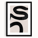 Mid Century Modern Art | Bold Abstract Minimalist Line Wall Decor