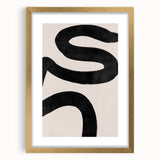 Mid Century Modern Art | Bold Abstract Minimalist Line Wall Decor