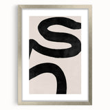 Mid Century Modern Art | Bold Abstract Minimalist Line Wall Decor