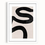 Mid Century Modern Art | Bold Abstract Minimalist Line Wall Decor