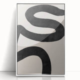 Mid Century Modern Art | Bold Abstract Minimalist Line Wall Decor