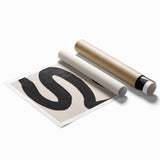 Mid Century Modern Art | Bold Abstract Minimalist Line Wall Decor