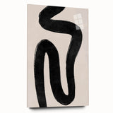 Mid Century Modern Art | Abstract Minimalist Black Line Wall Decor