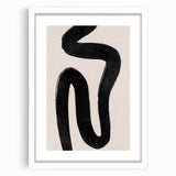 Mid Century Modern Art | Abstract Minimalist Black Line Wall Decor