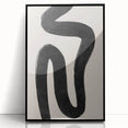 Mid Century Modern Art | Abstract Minimalist Black Line Wall Decor