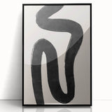 Mid Century Modern Art | Abstract Minimalist Black Line Wall Decor