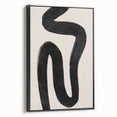 Mid Century Modern Art | Abstract Minimalist Black Line Wall Decor