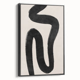 Mid Century Modern Art | Abstract Minimalist Black Line Wall Decor