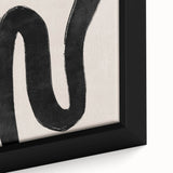 Mid Century Modern Art | Abstract Minimalist Black Line Wall Decor