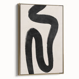 Mid Century Modern Art | Abstract Minimalist Black Line Wall Decor