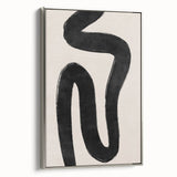 Mid Century Modern Art | Abstract Minimalist Black Line Wall Decor