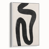 Mid Century Modern Art | Abstract Minimalist Black Line Wall Decor