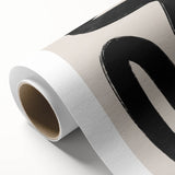 Mid Century Modern Art | Abstract Minimalist Black Line Wall Decor