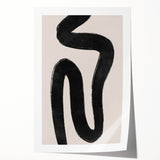 Mid Century Modern Art | Abstract Minimalist Black Line Wall Decor
