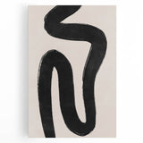 Mid Century Modern Art | Abstract Minimalist Black Line Wall Decor