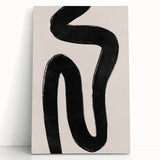 Mid Century Modern Art | Abstract Minimalist Black Line Wall Decor