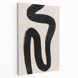 Mid Century Modern Art | Abstract Minimalist Black Line Wall Decor