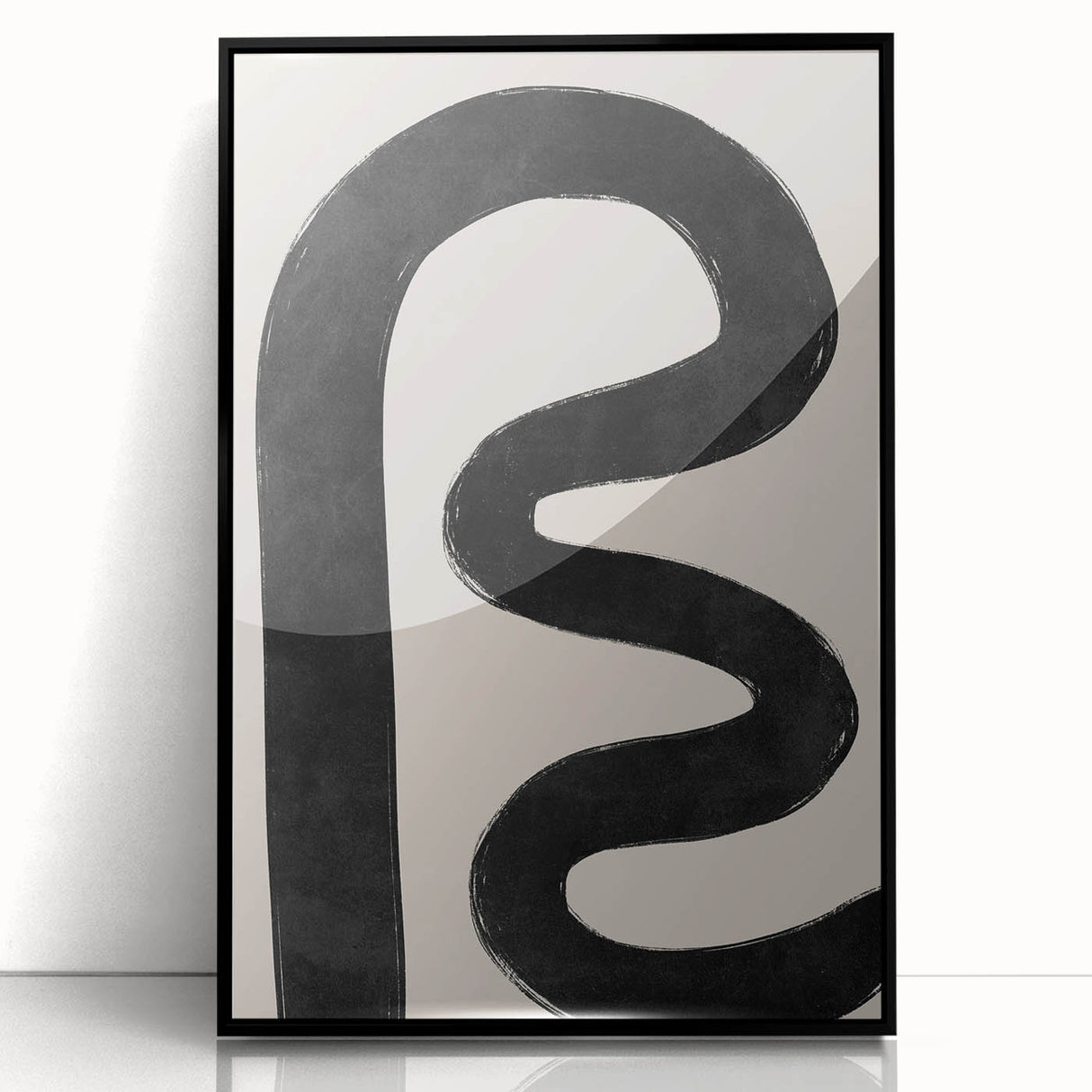 Mid Century Modern Art | Bold Abstract Minimalist Line Wall Decor