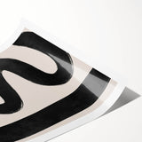 Mid Century Modern Art | Bold Abstract Minimalist Line Wall Decor