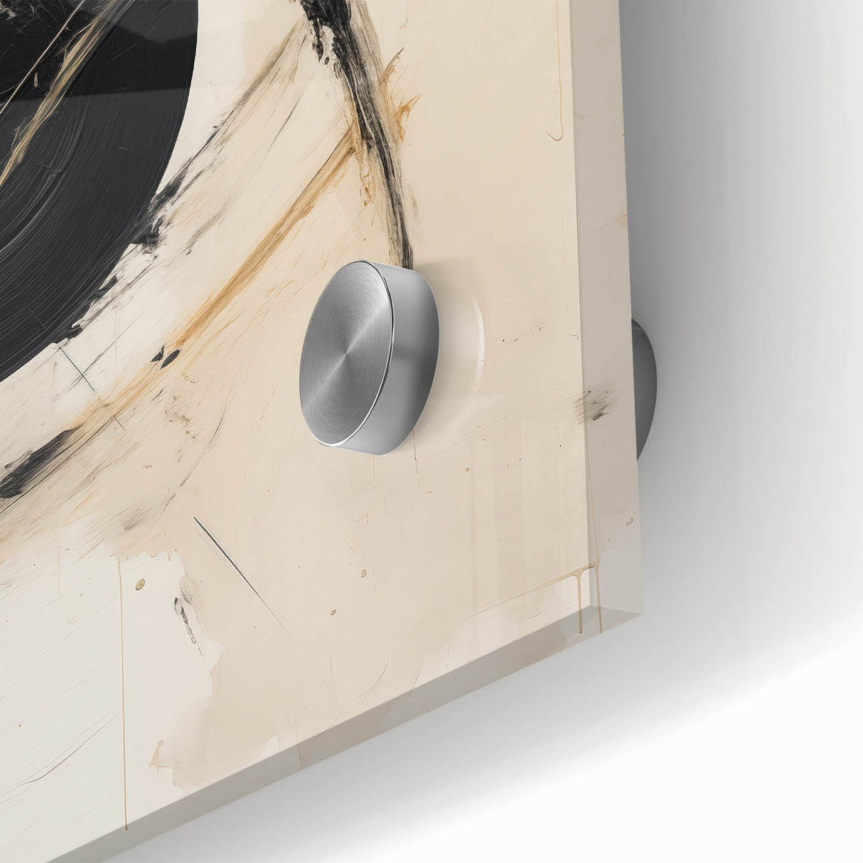 Minimalist Wall Art – Modern Abstract Black and White Circle Artwork