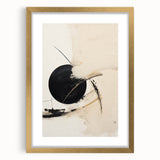 Minimalist Wall Art – Modern Abstract Black and White Circle Artwork