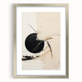 Minimalist Wall Art – Modern Abstract Black and White Circle Artwork