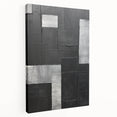 Modern Minimalist Wall Art – Geometric Black and Silver Abstract Design