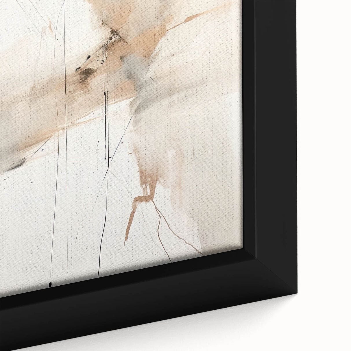 Elegant Minimalist Wall Art – Abstract Beige and White Modern Design