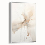 Elegant Minimalist Wall Art – Abstract Beige and White Modern Design
