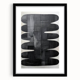 Minimalist Black Abstract Wall Art – Modern Curved Line Design