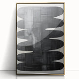 Minimalist Black Abstract Wall Art – Modern Curved Line Design