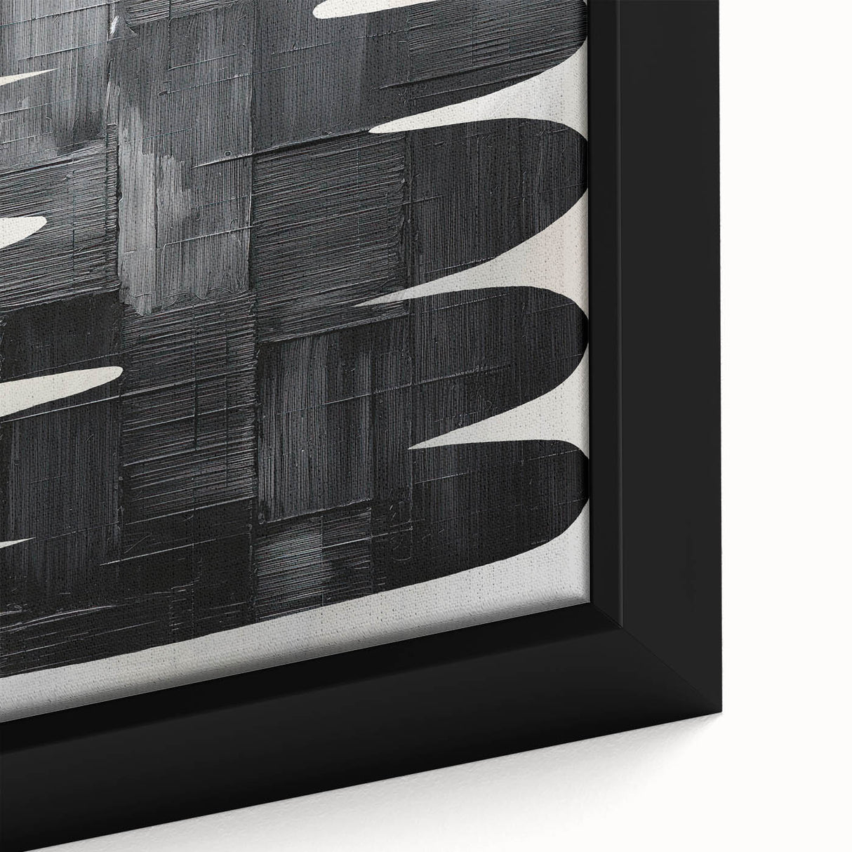 Minimalist Black Abstract Wall Art – Modern Curved Line Design