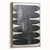 Minimalist Black Abstract Wall Art – Modern Curved Line Design