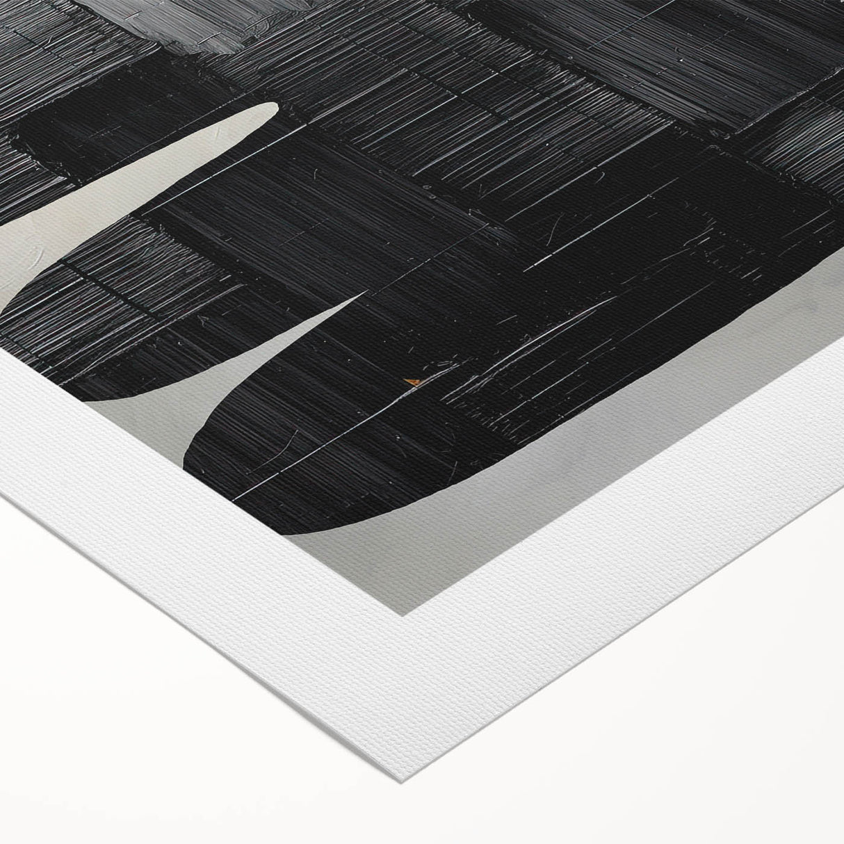 Minimalist Black Abstract Wall Art – Modern Curved Line Design