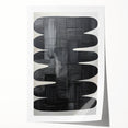 Minimalist Black Abstract Wall Art – Modern Curved Line Design