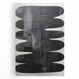 Minimalist Black Abstract Wall Art – Modern Curved Line Design