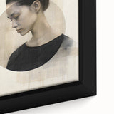 Modern Minimalist Portrait Art – Elegant Abstract Female Silhouette