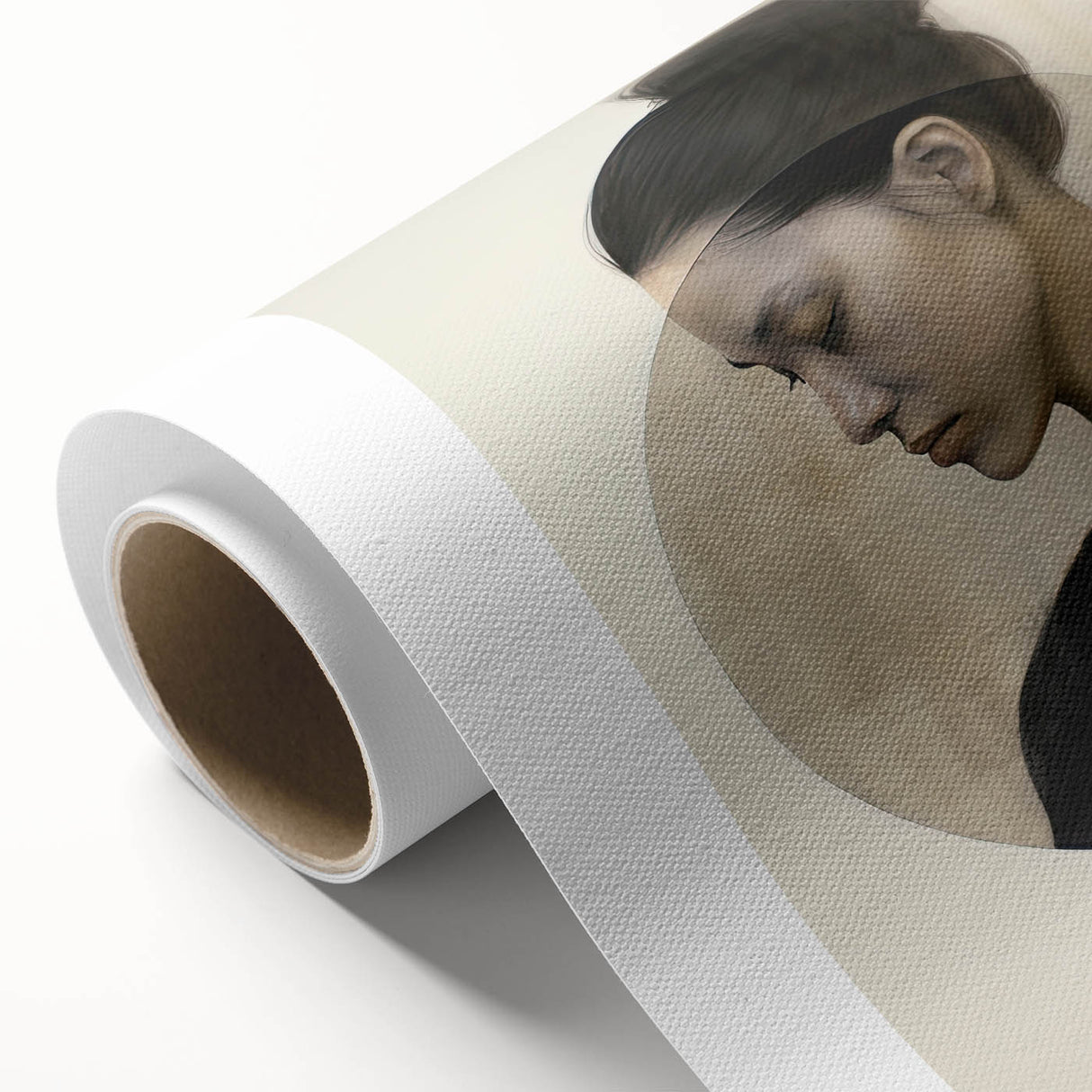 Modern Minimalist Portrait Art – Elegant Abstract Female Silhouette