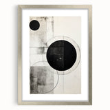 Minimalist Geometric Wall Art – Modern Black and White Abstract Design