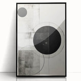 Minimalist Geometric Wall Art – Modern Black and White Abstract Design