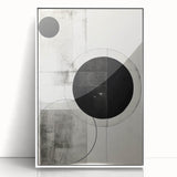Minimalist Geometric Wall Art – Modern Black and White Abstract Design