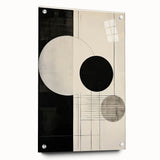 Minimalist Wall Art – Modern Black and White Geometric Circle Design