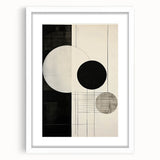 Minimalist Wall Art – Modern Black and White Geometric Circle Design