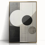 Minimalist Wall Art – Modern Black and White Geometric Circle Design